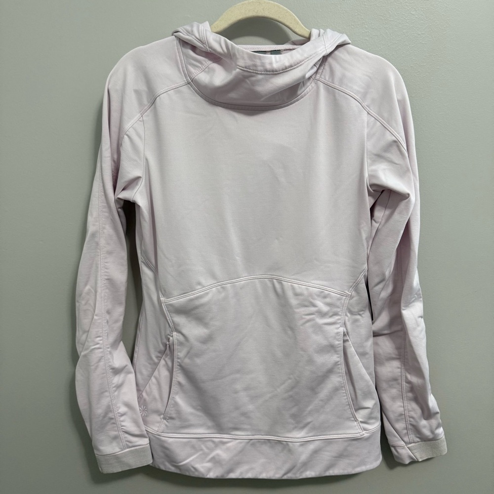 Athleta Striated Stowe Running Hoodie Light Pink Sweatshirt  Women's Size XSmall